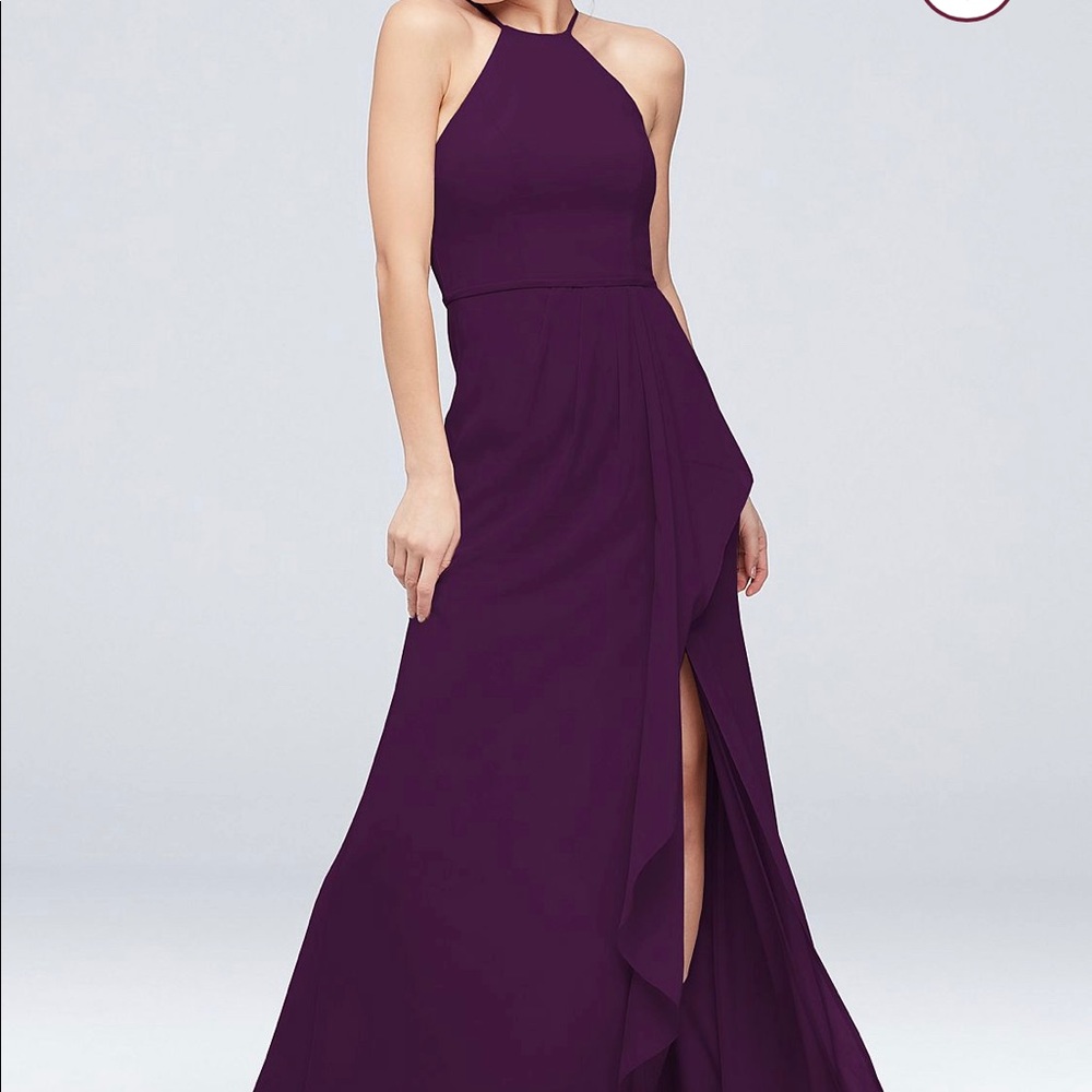David’s bridal bridesmaid dress- plum